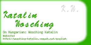 katalin wosching business card